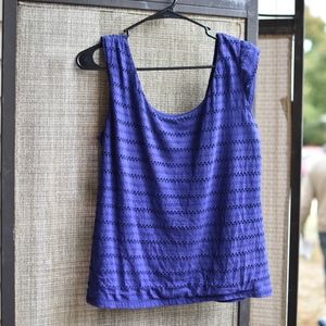 🎀 royal blue Ann Taylor eyelet shirt, free add-on